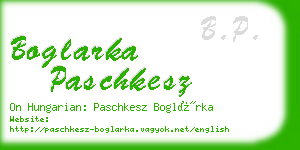 boglarka paschkesz business card